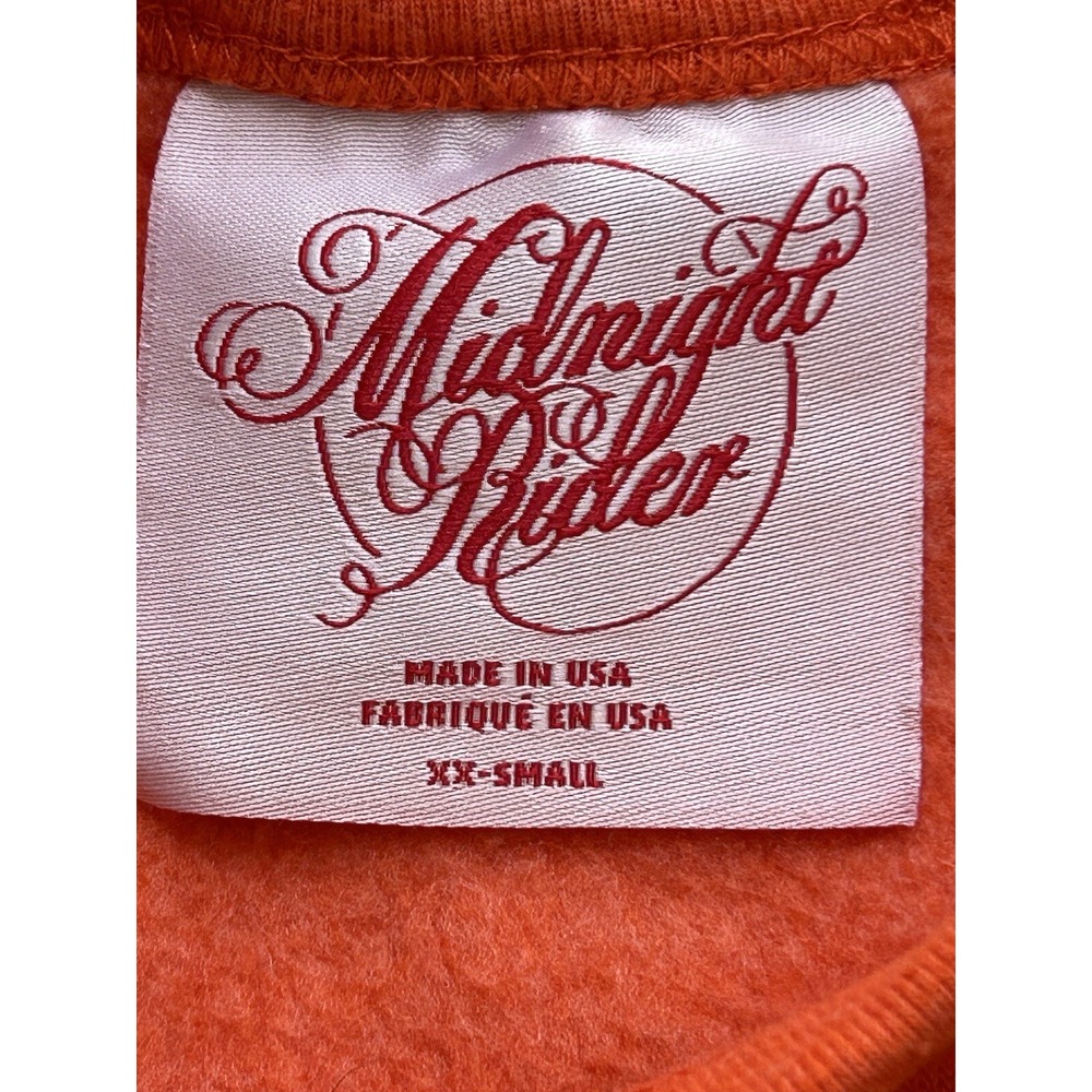 Midnight Rider Anthropologie Carolita Zodiac Sweatshirt Aquarius Size XXS Orange - Picture 4 of 8